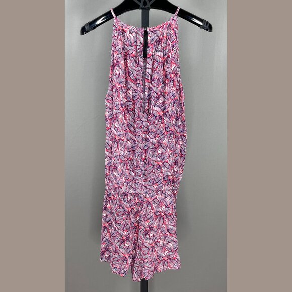NEW Gap Romper Womens Medium pink purple floral preppy casual summer - Picture 7 of 9